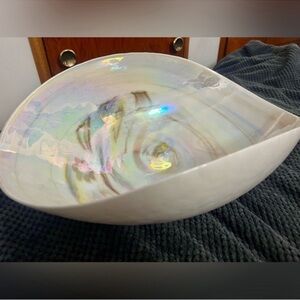 Authentic Murano Italy Glass Bowl
Seashell Iridescent Glass Art Decor